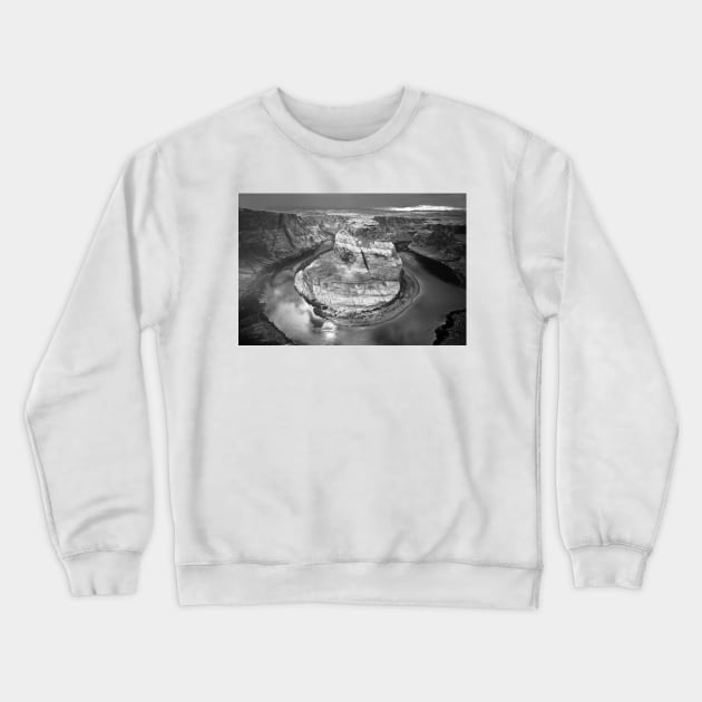 Horseshoe Bend - Monochrome © Crewneck Sweatshirt by PrinceJohn